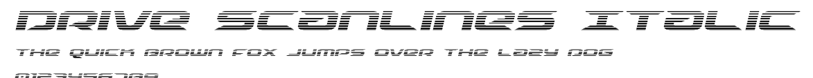Drive Scanlines Italic Preview