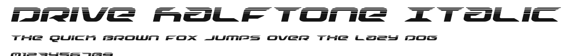 Drive Halftone Italic Preview