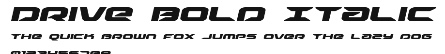 Drive Bold Italic Preview