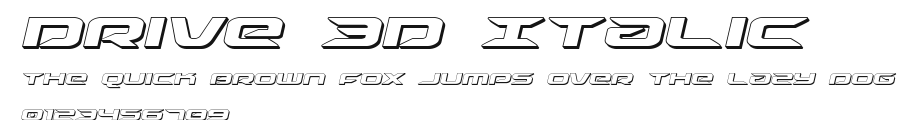 Drive 3D Italic Preview