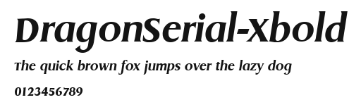 DragonSerial-Xbold Preview