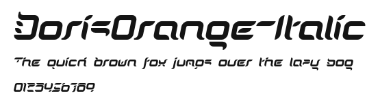 DorisOrange-Italic Preview