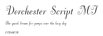 Dorchester Script MT Preview