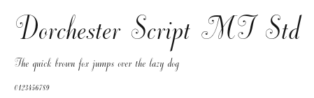 Dorchester Script MT Std Preview