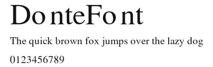 DonteFont Preview