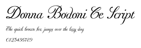 Donna Bodoni Ce Script Preview