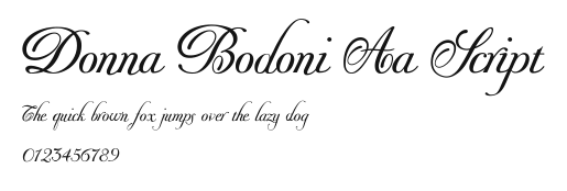 Donna Bodoni Aa Script Preview
