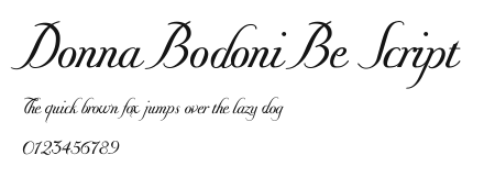 Donna Bodoni Be Script Preview