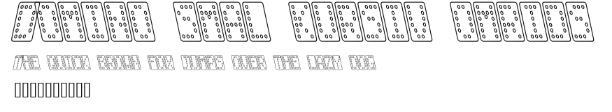 Domino smal kursiv omrids Preview