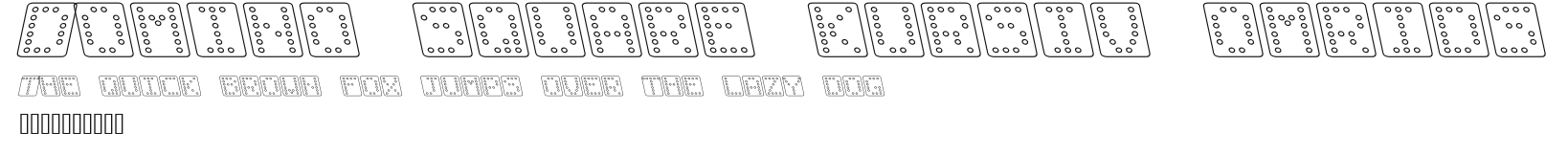 Domino square kursiv omrids Preview