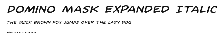 Domino Mask Expanded Italic Preview