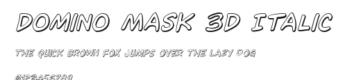 Domino Mask 3D Italic Preview