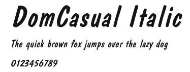 DomCasual Italic Preview
