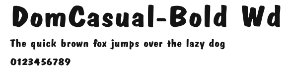 DomCasual-Bold Wd Preview