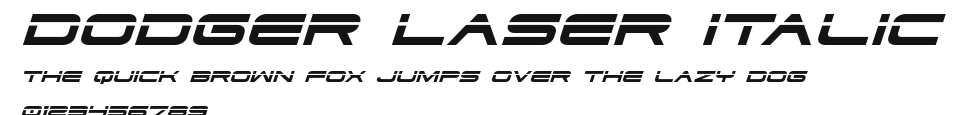 Dodger Laser Italic Preview