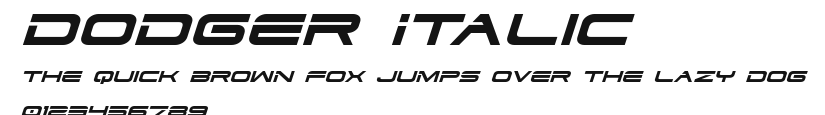 Dodger Italic Preview