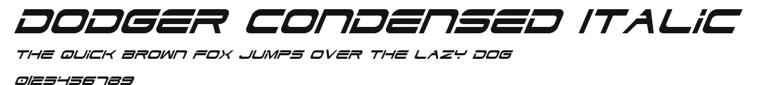 Dodger Condensed Italic Preview