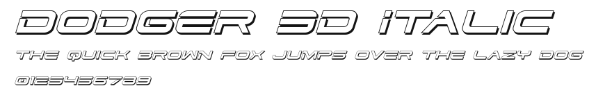 Dodger 3D Italic Preview