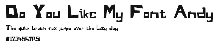 Do You Like My Font Andy Preview