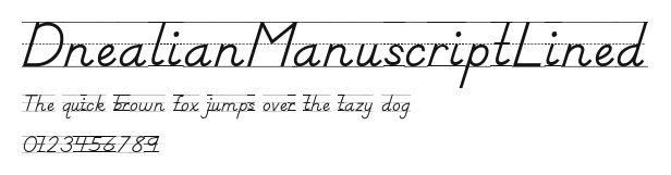 DnealianManuscriptLined Preview