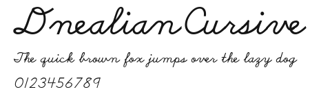DnealianCursive Preview