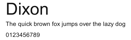 Dixon Preview