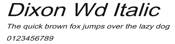 Dixon Wd Italic Preview