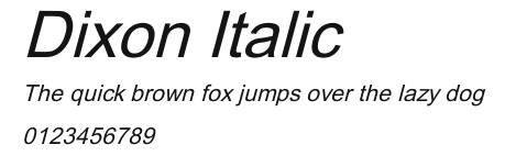 Dixon Italic Preview