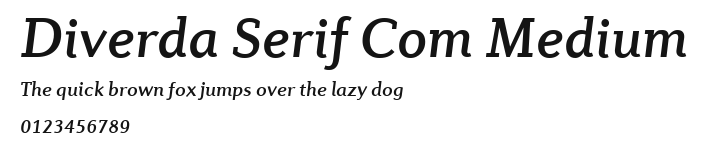 Diverda Serif Com Medium Preview