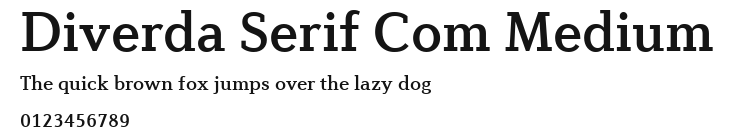 Diverda Serif Com Medium Preview