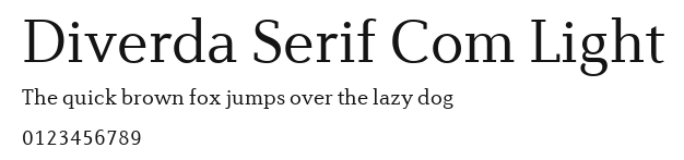 Diverda Serif Com Light Preview