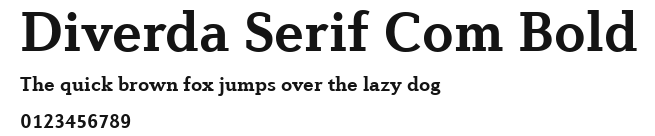 Diverda Serif Com Bold Preview