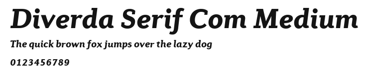Diverda Serif Com Medium Preview