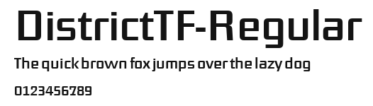 DistrictTF-Regular Preview