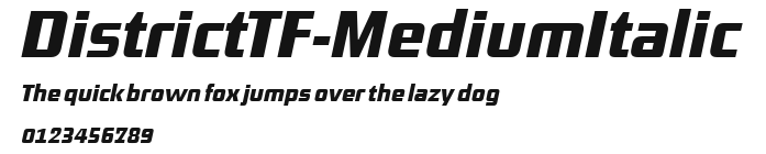DistrictTF-MediumItalic Preview