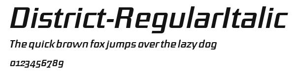 District-RegularItalic Preview