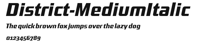 District-MediumItalic Preview