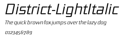 District-LightItalic Preview