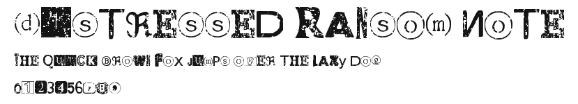 Distressed Ransom Note Preview
