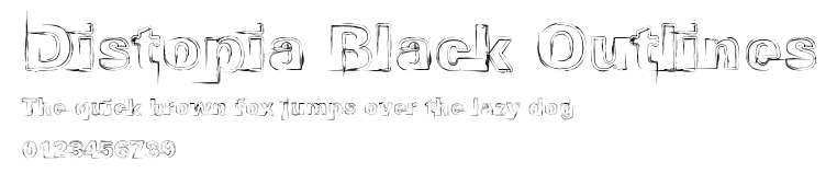 Distopia Black Outlines Preview