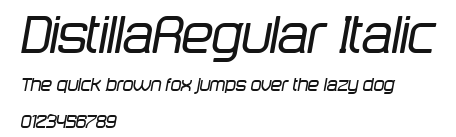 DistillaRegular Italic Preview