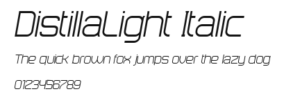 DistillaLight Italic Preview