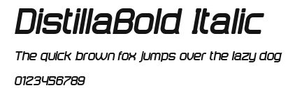 DistillaBold Italic Preview