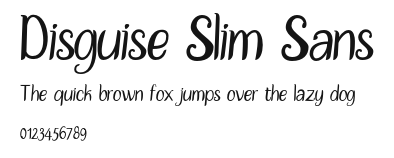 Disguise Slim Sans Preview