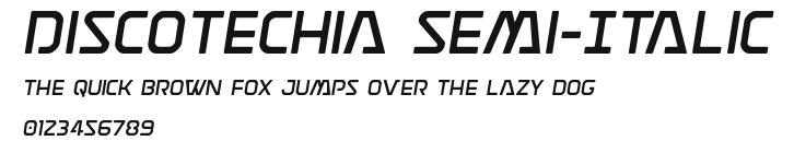 Discotechia Semi-Italic Preview