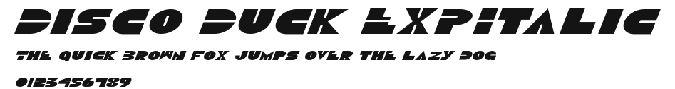 Disco Duck ExpItalic Preview