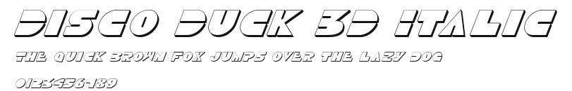 Disco Duck 3D Italic Preview