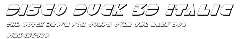 Disco Duck 3D Italic Preview