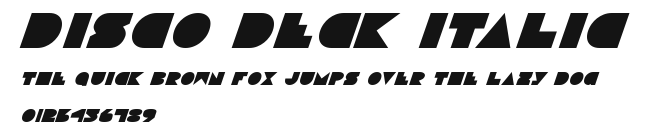 Disco Deck Italic Preview