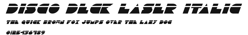 Disco Deck Laser Italic Preview